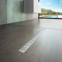 Koupelnový sprchový žlab ALCA s perforovaným nerezovým roštem CUBE